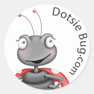 Pegatina Redonda Dotsie Bug.com