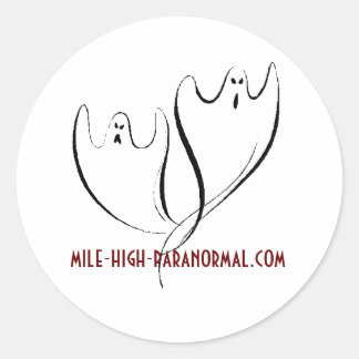 Pegatina Redonda doubleghosts1, mile-high-paranormal.com