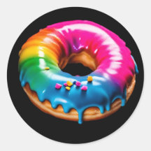 Doughnut de orgullo lgbtq+ neón