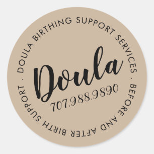 Pegatina Redonda Doula Birth Services