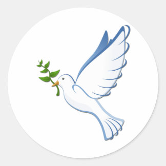 Pegatina Redonda Dove