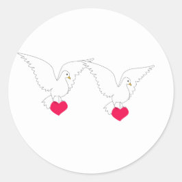 Pegatina Redonda Dove