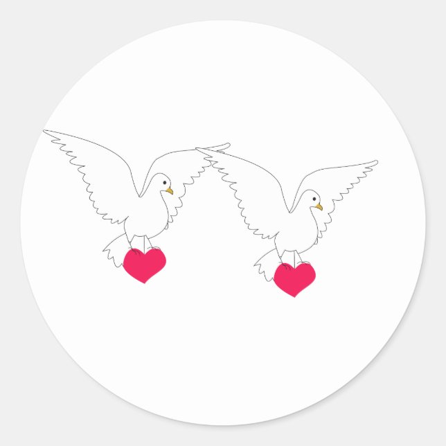 Pegatina Redonda Dove (Anverso)