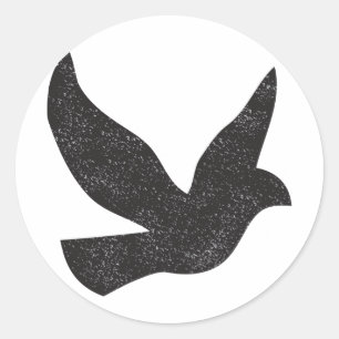 Pegatina Redonda Dove