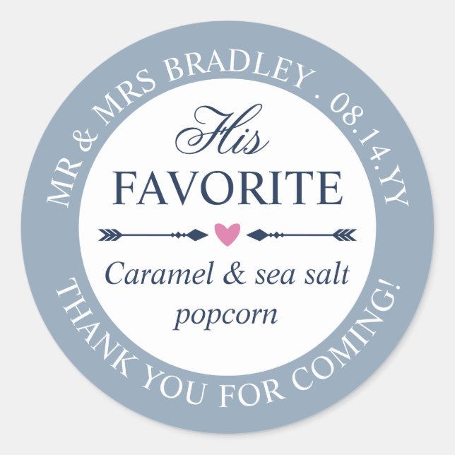 Pegatina Redonda Dove Blue Heart Arroja Su Favor De Boda Favorito (Anverso)