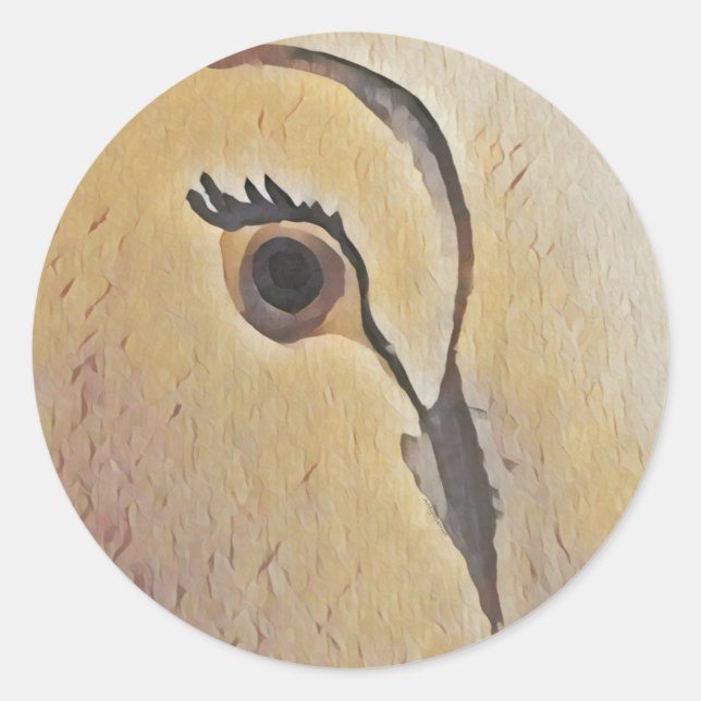 Pegatina Redonda Dove Love (Anverso)