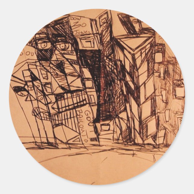 PEGATINA REDONDA DOW 30 (Anverso)