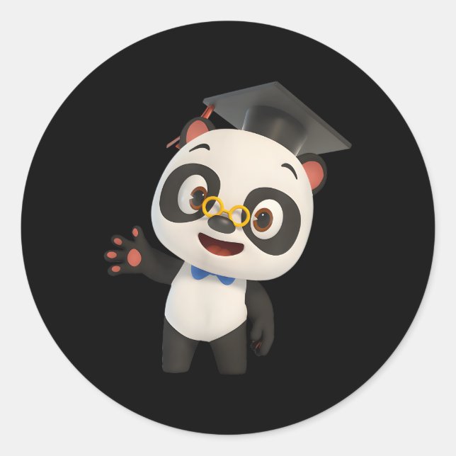 Pegatina Redonda Dr. Panda Official (Anverso)