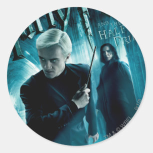 Pegatina Redonda Draco Malfoy and Snape 1