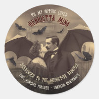 Drácula victoriana Beso romántico seductor