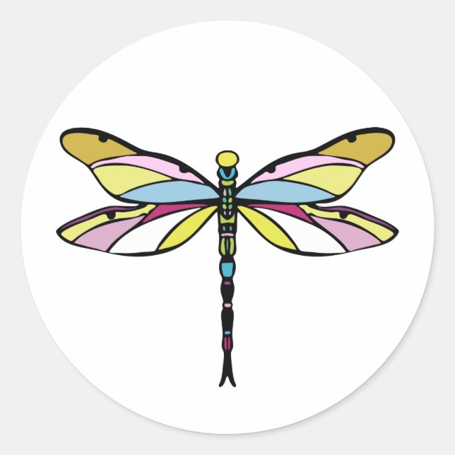 Pegatina Redonda Dragón (Anverso)