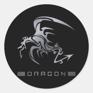 PEGATINA REDONDA DRAGON6