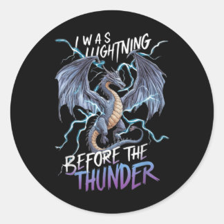 Pegatina Redonda Dragon Fantasy Art Design