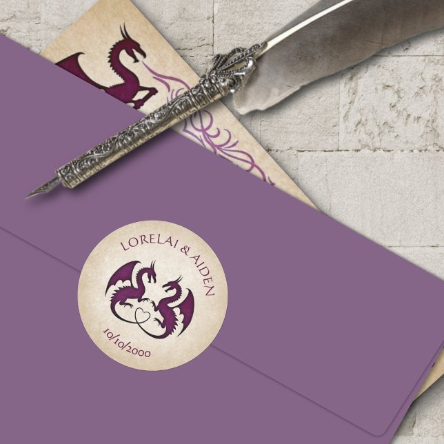 Pegatina Redonda Dragon Gamer Fantasy (Subido por el creador)