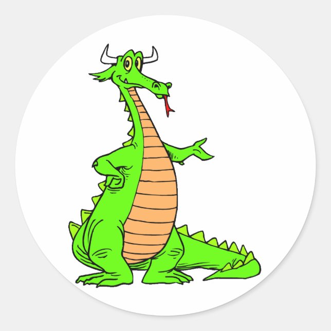 Pegatina Redonda Dragon Magic 44 (Anverso)