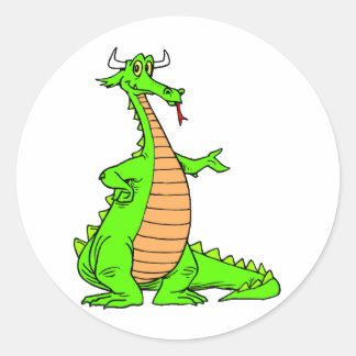 Pegatina Redonda Dragon Magic 44