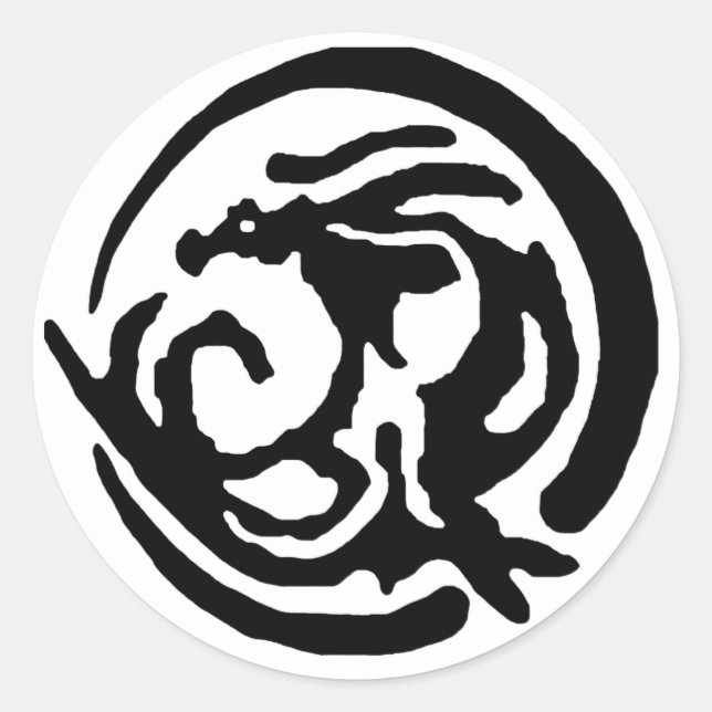 Pegatina Redonda Dragon Moon Draconyz (Anverso)