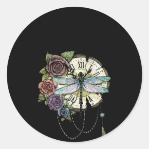 Pegatina Redonda Dragonfly Lover  Dream Capcher Dragonfly