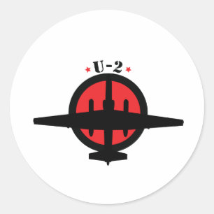 Pegatina Redonda Dragonlady U-2