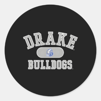 Pegatina Redonda Drake Bulldoges Varsity Blue