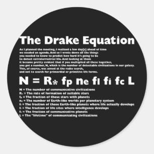 Pegatina Redonda Drake_Equation