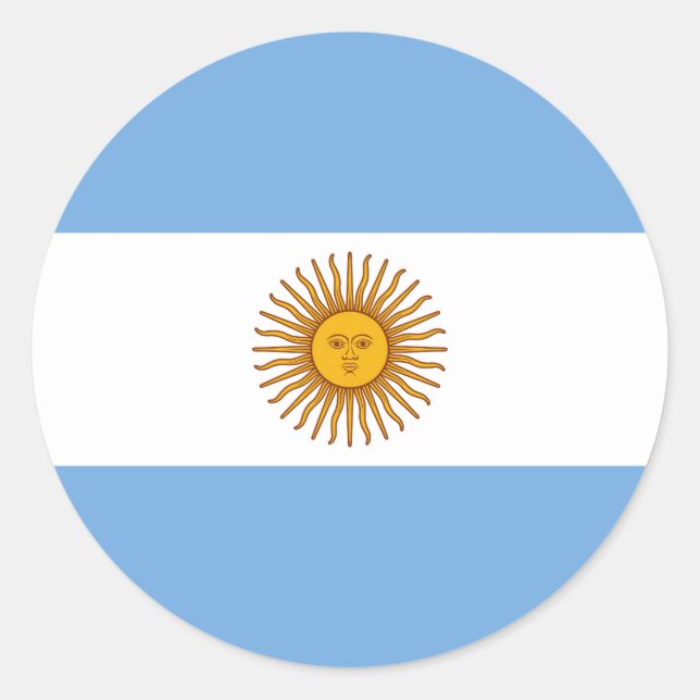 Pegatina Redonda Drapeau Argentine (Anverso)
