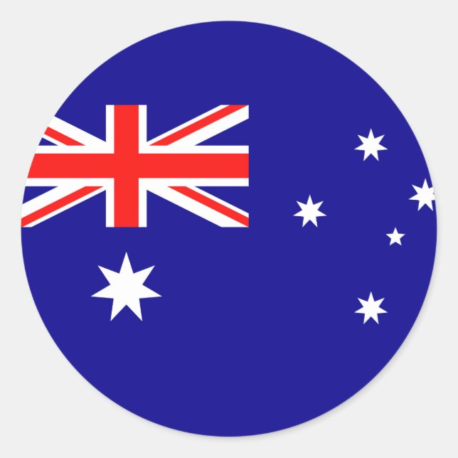 Pegatina Redonda Drapeau Australie (Anverso)