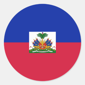 Pegatina Redonda Drapeau d'Haïti - Bandera de Haití