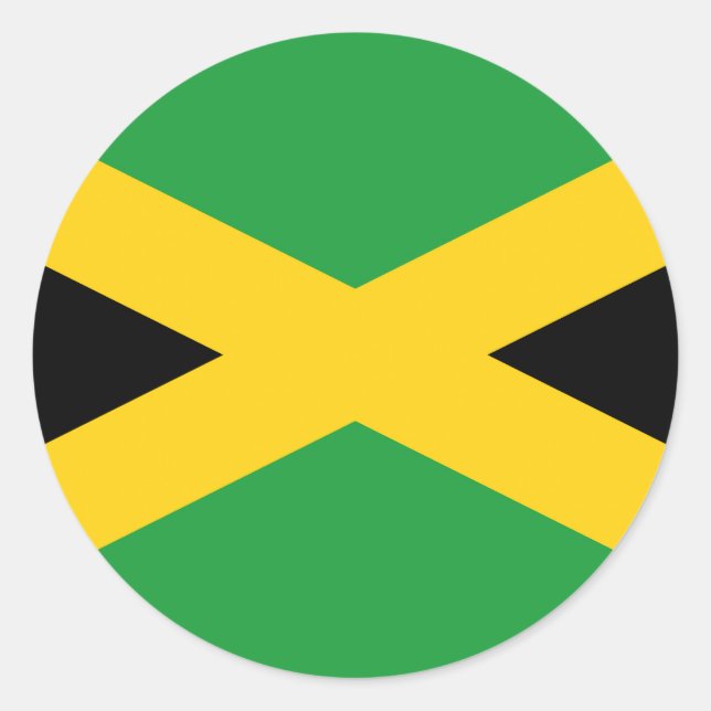 Pegatina Redonda Drapeau Jamaïque  (Anverso)