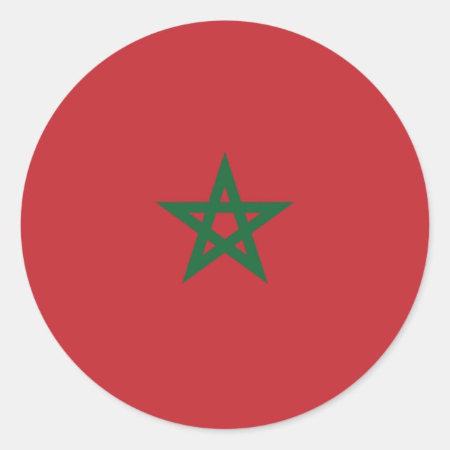 Pegatina Redonda Drapeau Maroc (Anverso)