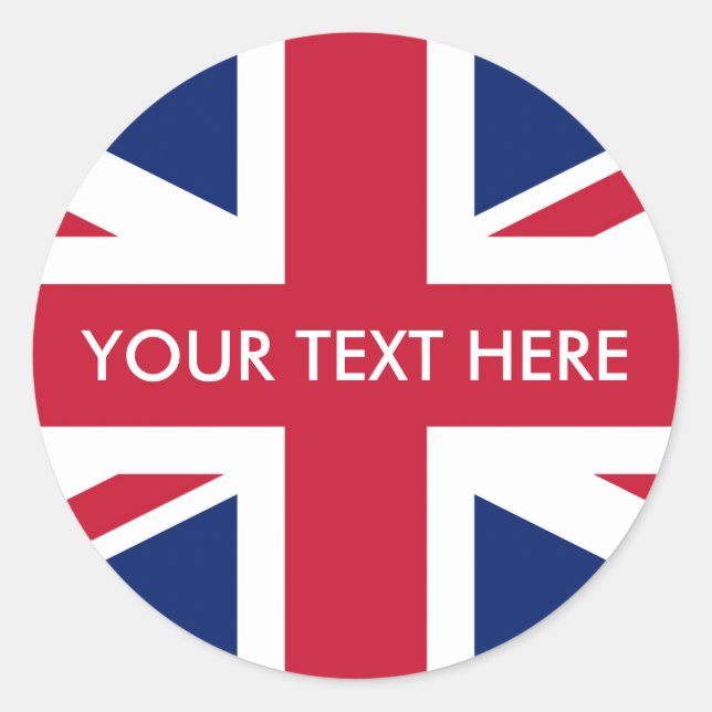 Pegatina Redonda Drapeau Royaume-Uni  (Anverso)