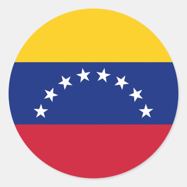 Pegatina Redonda Drapeau Venezuela (Anverso)