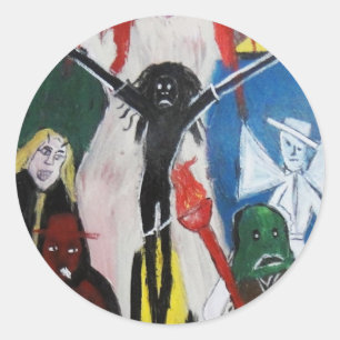 PEGATINA REDONDA DREAD AS RED HEAD JESUS