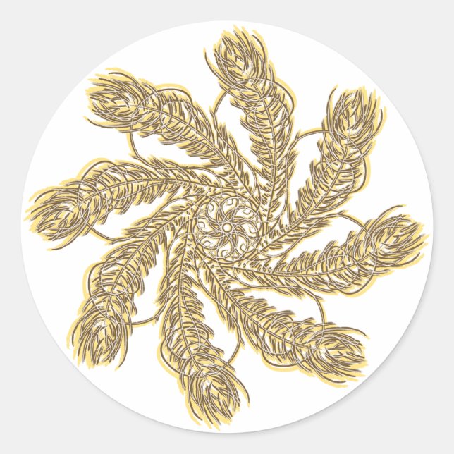 Pegatina Redonda Dream Catcher (Anverso)