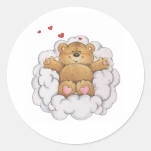 Pegatina Redonda Dreaming Teddy