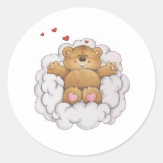 Pegatina Redonda Dreaming Teddy