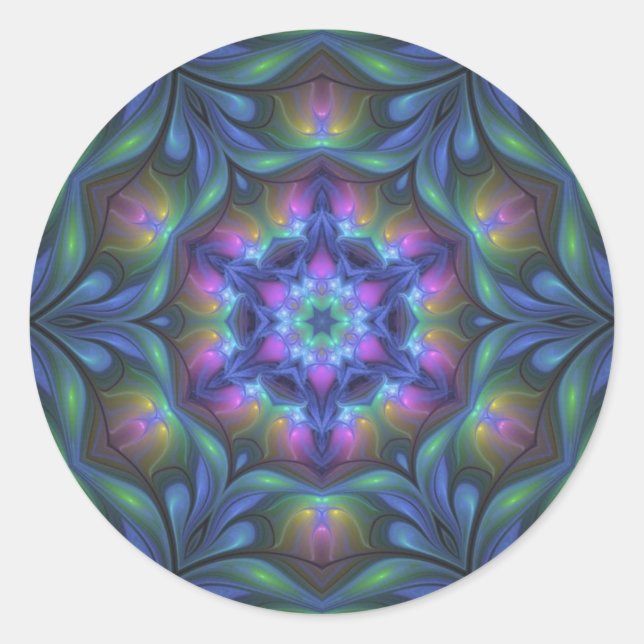 Pegatina Redonda Dreamland Mandala (Anverso)