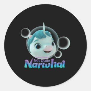 Pegatina Redonda Dreamworks no tanto Narwhal Kelp