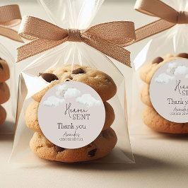 Pegatina Redonda Dreamy Beige Neutral Heaven enviado a revelación d