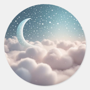 Pegatina Redonda Dreamy Cloud Pastel