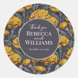 Pegatina Redonda Dreamy Custom Carnation Fantasy Beach Wedding