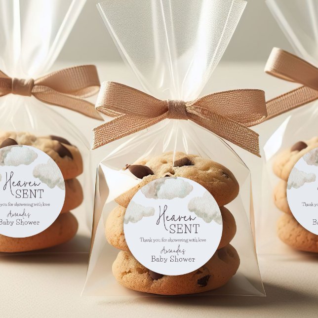 Pegatina Redonda Dreamy Heaven envió a Blue Boy Baby Shower (Subido por el creador)