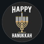 Pegatina Redonda Dreidel Menorah Funny Chanukah Happy Hanukkah<br><div class="desc">Dreidel Menorah Funny Chanukah Happy Hanukkah</div>