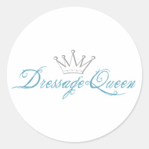 Pegatina Redonda Dressage Queen
