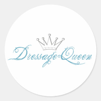 Pegatina Redonda Dressage Queen