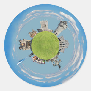 Pegatina Redonda drobeta turnu severin diminuto planetario romania 