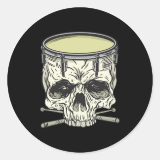 PEGATINA REDONDA DROGA DE SKULL