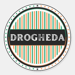 Pegatina Redonda Drogheda City Pride Emblem – Irish Identity