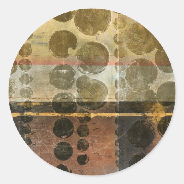 Pegatina Redonda Dropletas verdes circulares (Anverso)