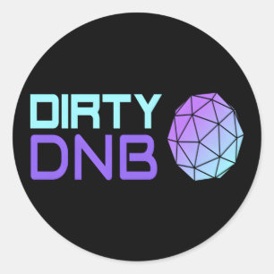 Pegatina Redonda Drum And Bass Dirty Dnb Drum N Bass Liquid Funk